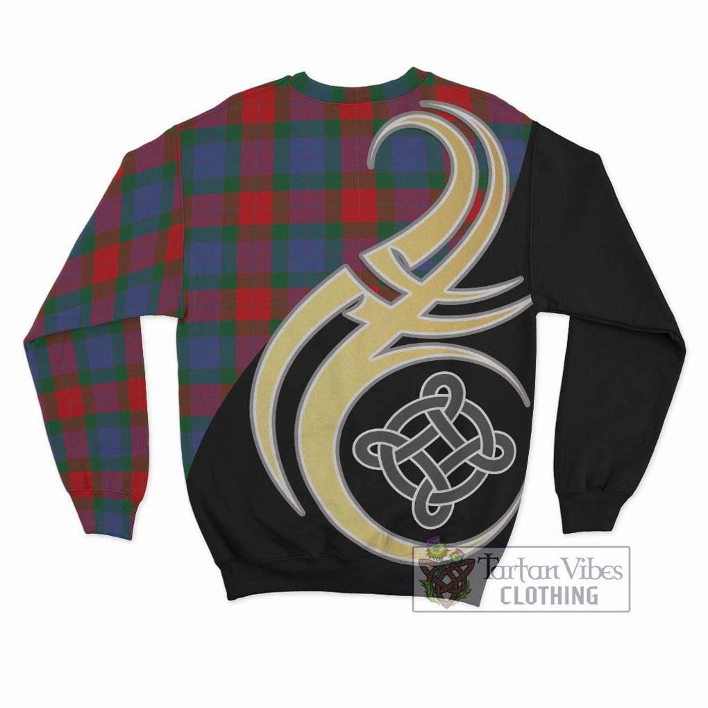 Mar Tartan Sweatshirt with Family Crest and Celtic Symbol Style - Tartan Vibes Clothing