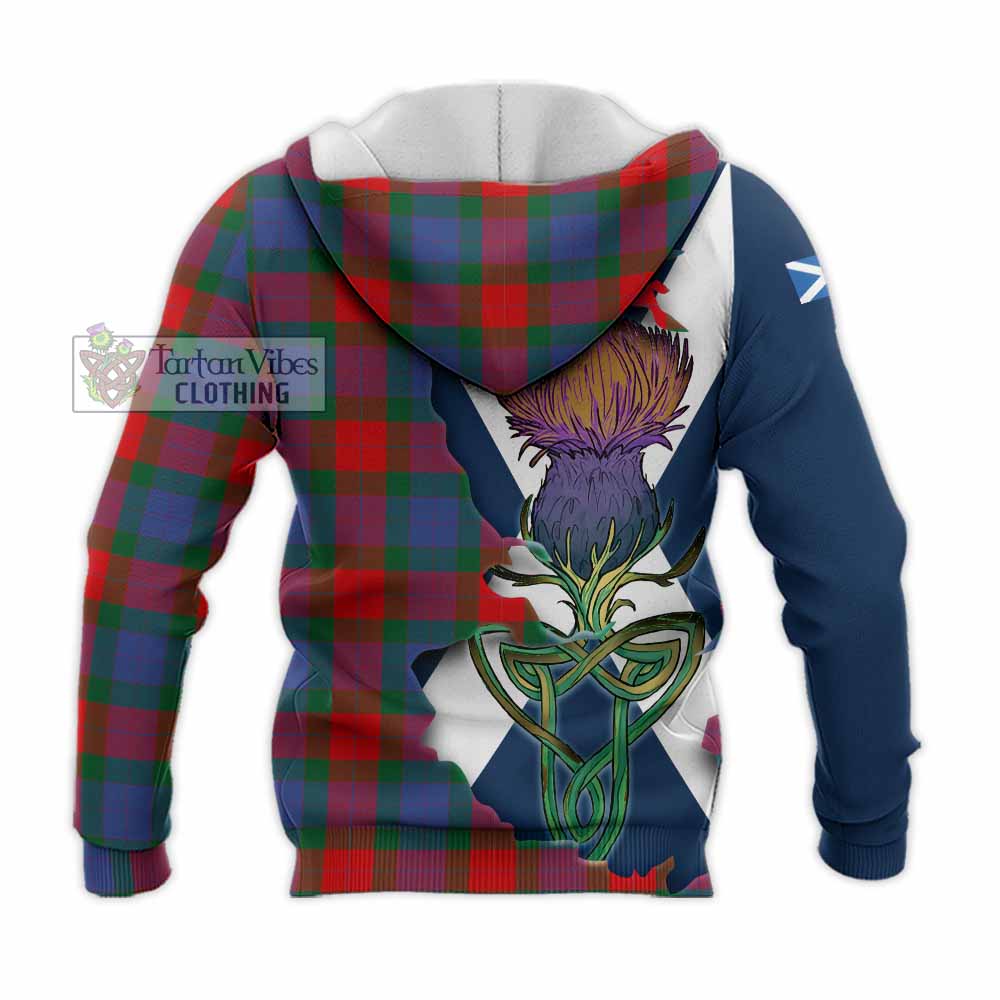 Mar Tartan Family Crest Knitted Hoodie Scottish Thistle Celtic Inspired - Tartan Vibes Clothing