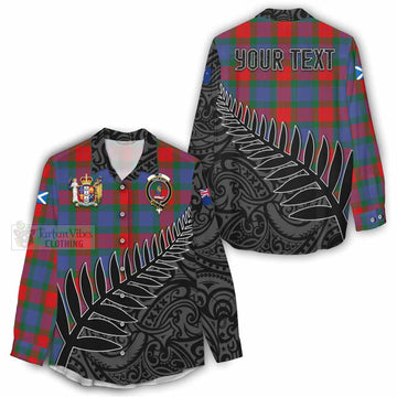 Mar Crest Tartan Women's Casual Shirt with New Zealand Silver Fern Half Style - Tartan Vibes Clothing