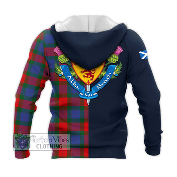 Mar Tartan Knitted Hoodie Alba with Scottish Lion Royal Arm Half Style - Tartan Vibes Clothing