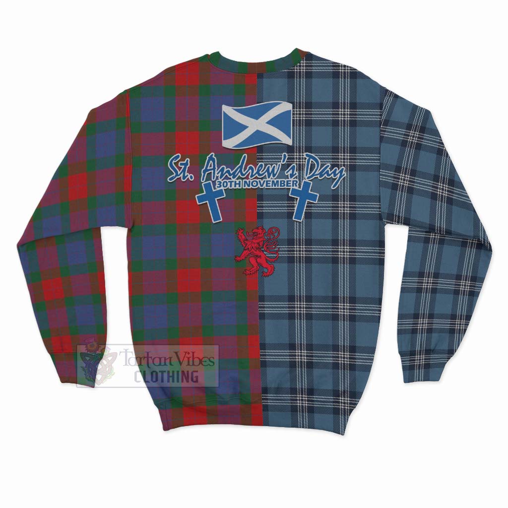 Mar Tartan Sweatshirt Happy St. Andrew's Day Half Tartan Style - Tartan Vibes Clothing