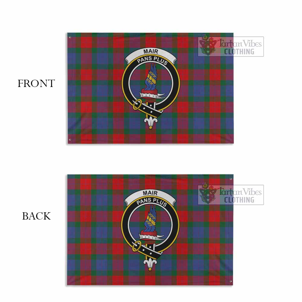 Tartan Vibes Clothing Mar Tartan House Flag with Family Crest