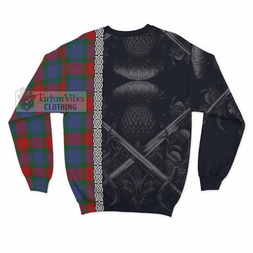 Mar Tartan Sweatshirt with Family Crest Cross Sword Thistle Celtic Vibes - Tartan Vibes Clothing