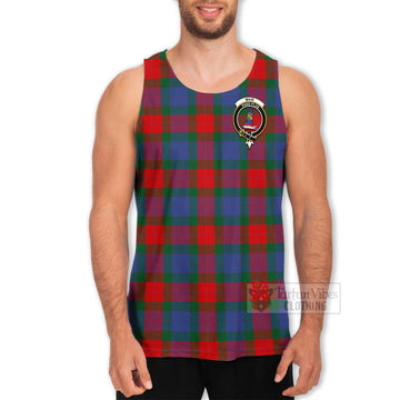 Mar Tartan Men's Tank Top with Family Crest and Bearded Skull Holding Bottles of Whiskey - Tartan Vibes Clothing
