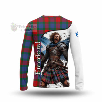 Tartan Vibes Clothing Mar Crest Tartan Long Sleeve T-Shirt Inspired by the Freedom of Scottish Warrior