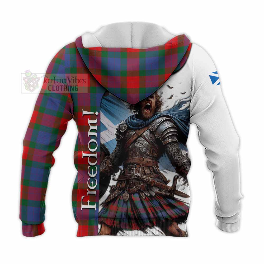 Tartan Vibes Clothing Mar Crest Tartan Knitted Hoodie Inspired by the Freedom of Scottish Warrior