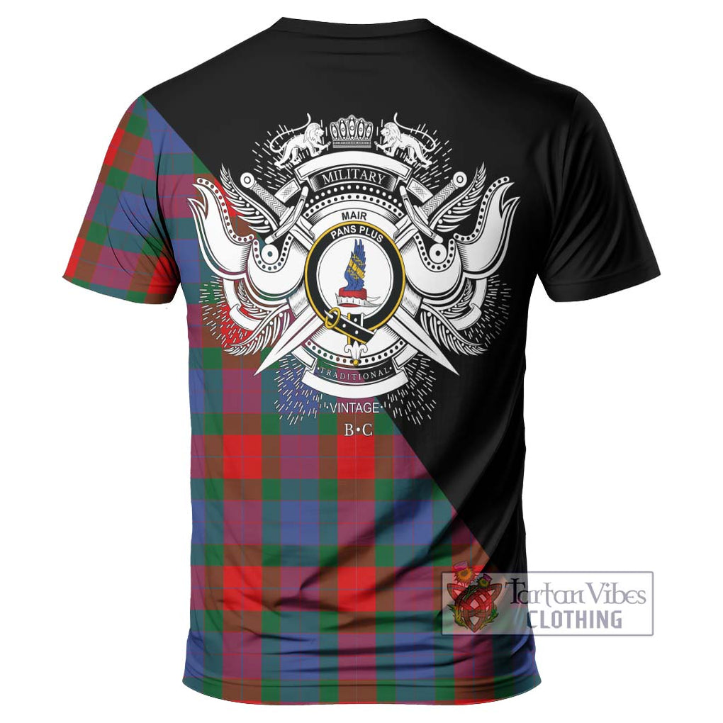 Mar Tartan T-Shirt with Family Crest and Military Logo Style - Tartan Vibes Clothing