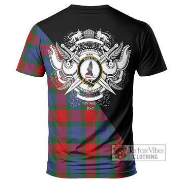 Mar Tartan T-Shirt with Family Crest and Military Logo Style - Tartan Vibes Clothing
