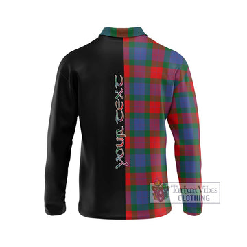 Mar Tartan Long Sleeve Polo Shirt with Family Crest and Half Of Me Style - Tartan Vibes Clothing
