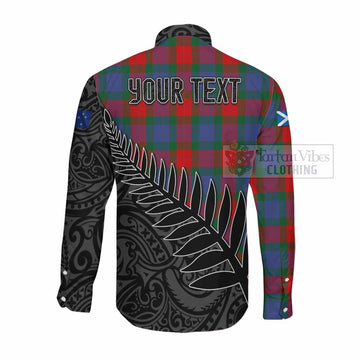 Mar Crest Tartan Long Sleeve Button Shirt with New Zealand Silver Fern Half Style Men's Shirt - Tartan Vibes Clothing