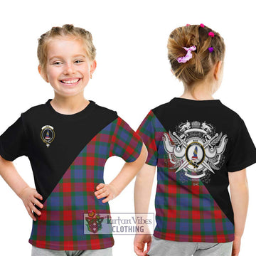 Mar Tartan Kid T-Shirt with Family Crest and Military Logo Style - Tartan Vibes Clothing