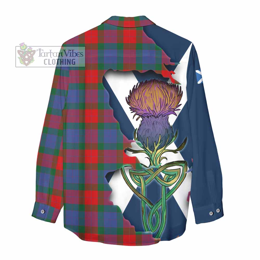 Mar Tartan Family Crest Women's Casual Shirt Scottish Thistle Celtic Inspired - Tartan Vibes Clothing