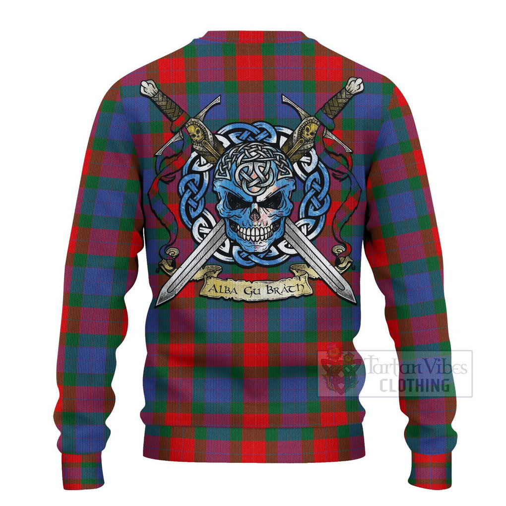 Mar Tartan Ugly Sweater with Family Crest Celtic Skull Style - Tartan Vibes Clothing