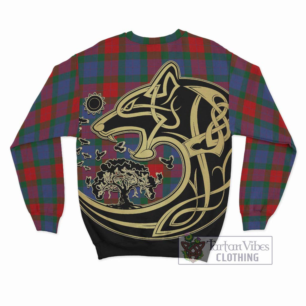 Mar Tartan Sweatshirt with Family Crest Celtic Wolf Style - Tartan Vibes Clothing