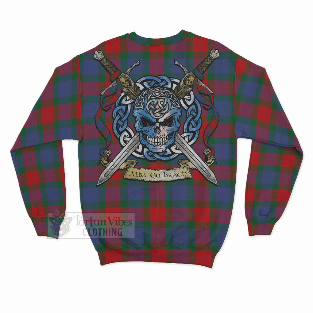 Mar Tartan Sweatshirt with Family Crest Celtic Skull Style - Tartan Vibes Clothing