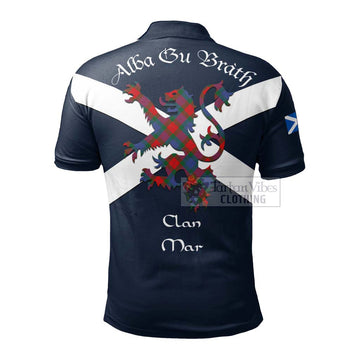 Mar Tartan Lion Rampant Polo Shirt Proudly Display Your Heritage with Alba Gu Brath and Clan Name - Tartan Vibes Clothing