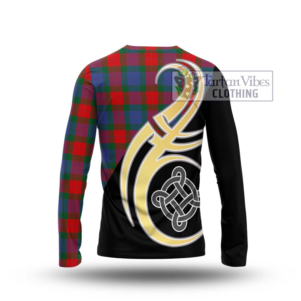Mar Tartan Long Sleeve T-Shirt with Family Crest and Celtic Symbol Style - Tartan Vibes Clothing
