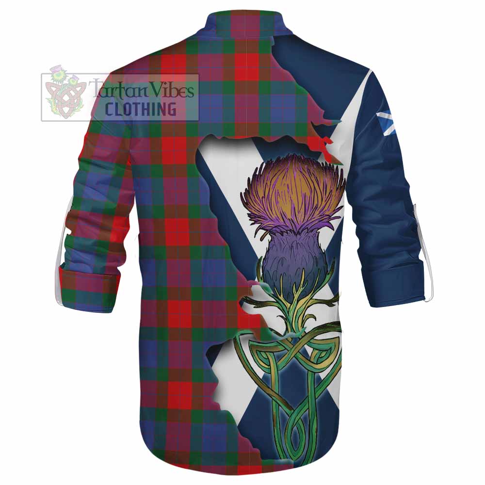 Mar Tartan Family Crest Ghillie Kilt Shirt Scottish Thistle Celtic Inspired - Tartan Vibes Clothing