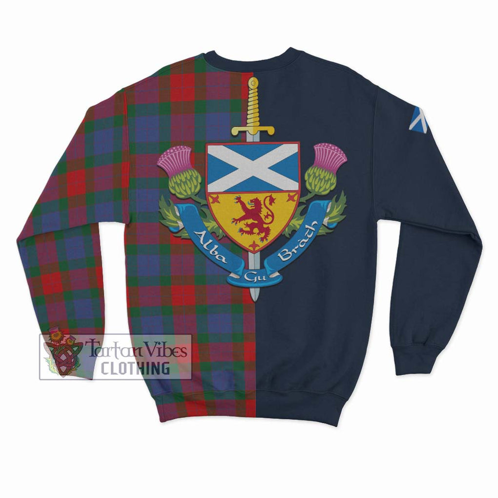 Mar Tartan Sweatshirt Alba with Scottish Lion Royal Arm Half Style - Tartan Vibes Clothing