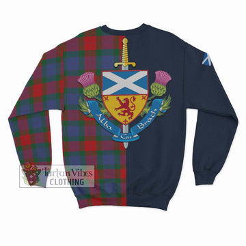 Mar Tartan Sweatshirt Alba with Scottish Lion Royal Arm Half Style - Tartan Vibes Clothing