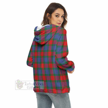 Tartan Vibes Clothing Mar Tartan Crest Women's Borg  Half Zip Fleece Hoodie