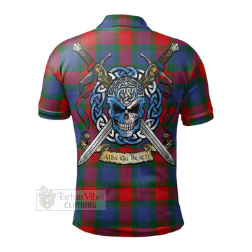 Mar Tartan Polo Shirt with Family Crest Celtic Skull Style - Tartan Vibes Clothing