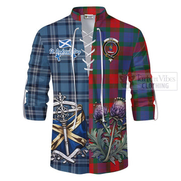 Mar Tartan Ghillie Kilt Shirt Happy St. Andrew's Day Half Tartan Style - Tartan Vibes Clothing