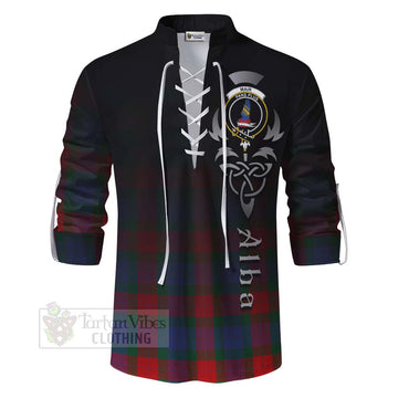 Mar Tartan Ghillie Kilt Shirt Featuring Alba Gu Brath Family Crest Celtic Inspired - Tartan Vibes Clothing