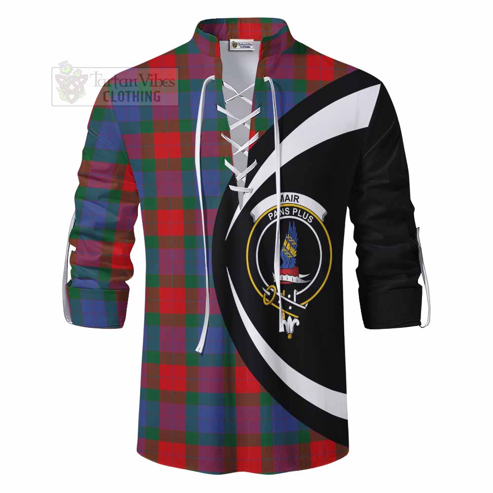 Mar Tartan Ghillie Kilt Shirt with Family Crest Circle Style - Tartan Vibes Clothing