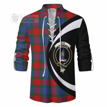 Mar Tartan Ghillie Kilt Shirt with Family Crest Circle Style - Tartan Vibes Clothing