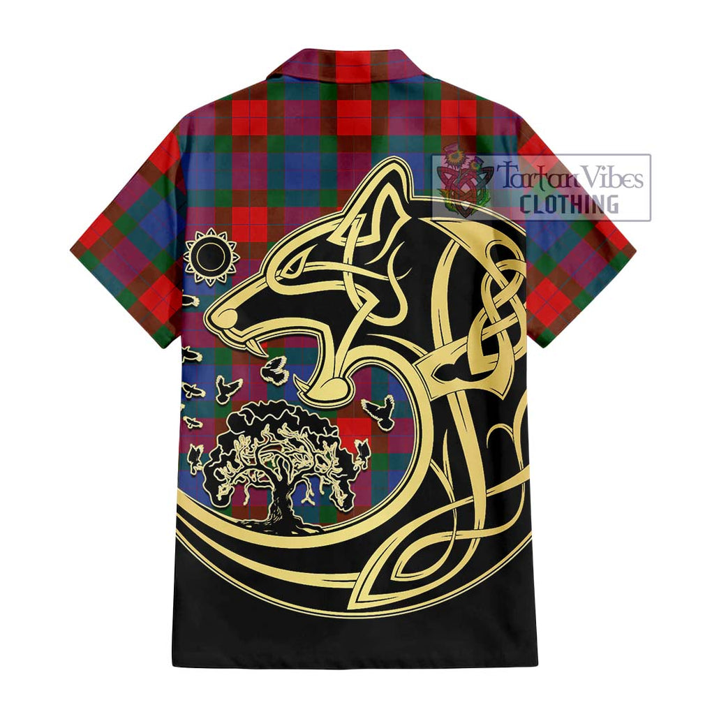 Mar Tartan Hawaiian Shirt with Family Crest Celtic Wolf Style - Tartan Vibes Clothing