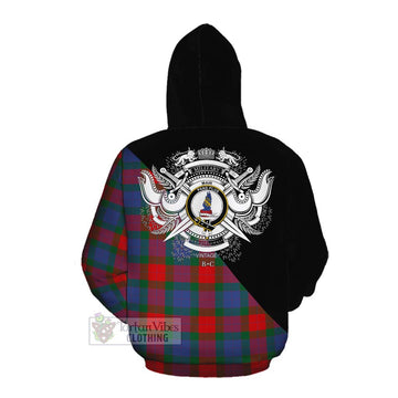 Mar Tartan Cotton Hoodie with Family Crest and Military Logo Style Pullover Hoodie - Tartan Vibes Clothing
