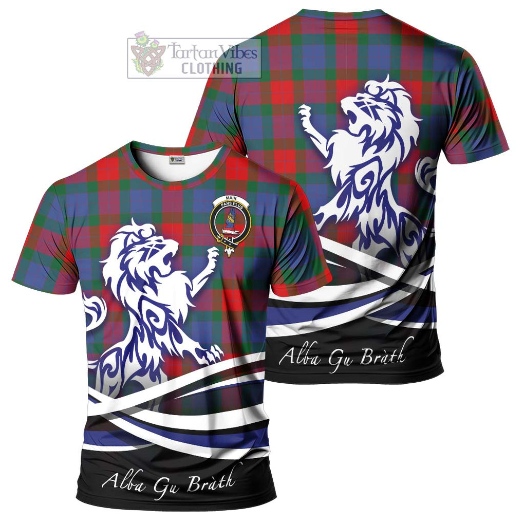Mar Tartan Cotton T-shirt with Alba Gu Brath Regal Lion Emblem Women's Shirt - Tartan Vibes Clothing