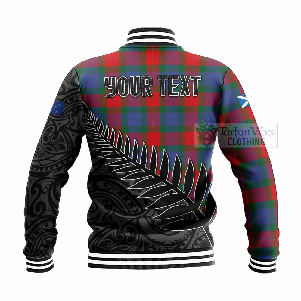 Mar Crest Tartan Baseball Jacket with New Zealand Silver Fern Half Style - Tartan Vibes Clothing