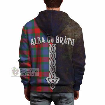 Tartan Vibes Clothing Mar Tartan Family Crest Hoodie Alba Gu Brath Be Brave Lion Ancient Style