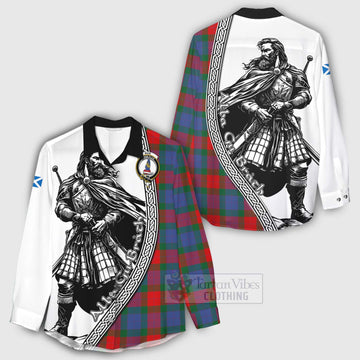 Mar Tartan Clan Crest Women's Casual Shirt with Highlander Warrior Celtic Style - Tartan Vibes Clothing