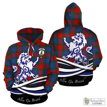 Mar Tartan Hoodie with Alba Gu Brath Regal Lion Emblem - Tartan Vibes Clothing