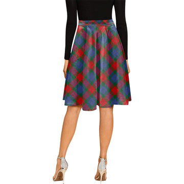 Mar Tartan Melete Pleated Midi Skirt Cross Style - Tartan Vibes Clothing