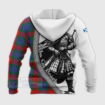 Mar Tartan Clan Crest Knitted Hoodie with Highlander Warrior Celtic Style - Tartan Vibes Clothing