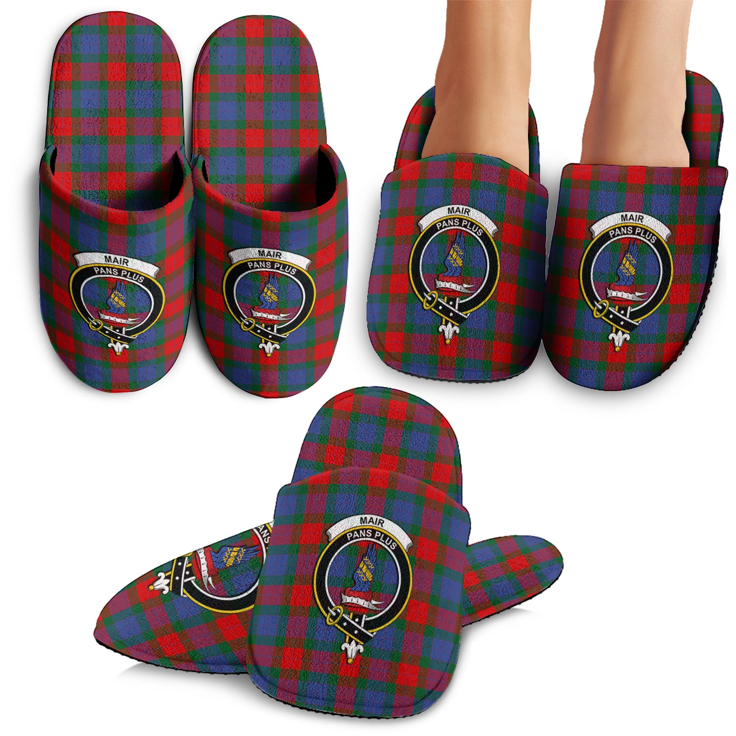 Mar Tartan Home Slippers with Family Crest - Tartan Vibes Clothing