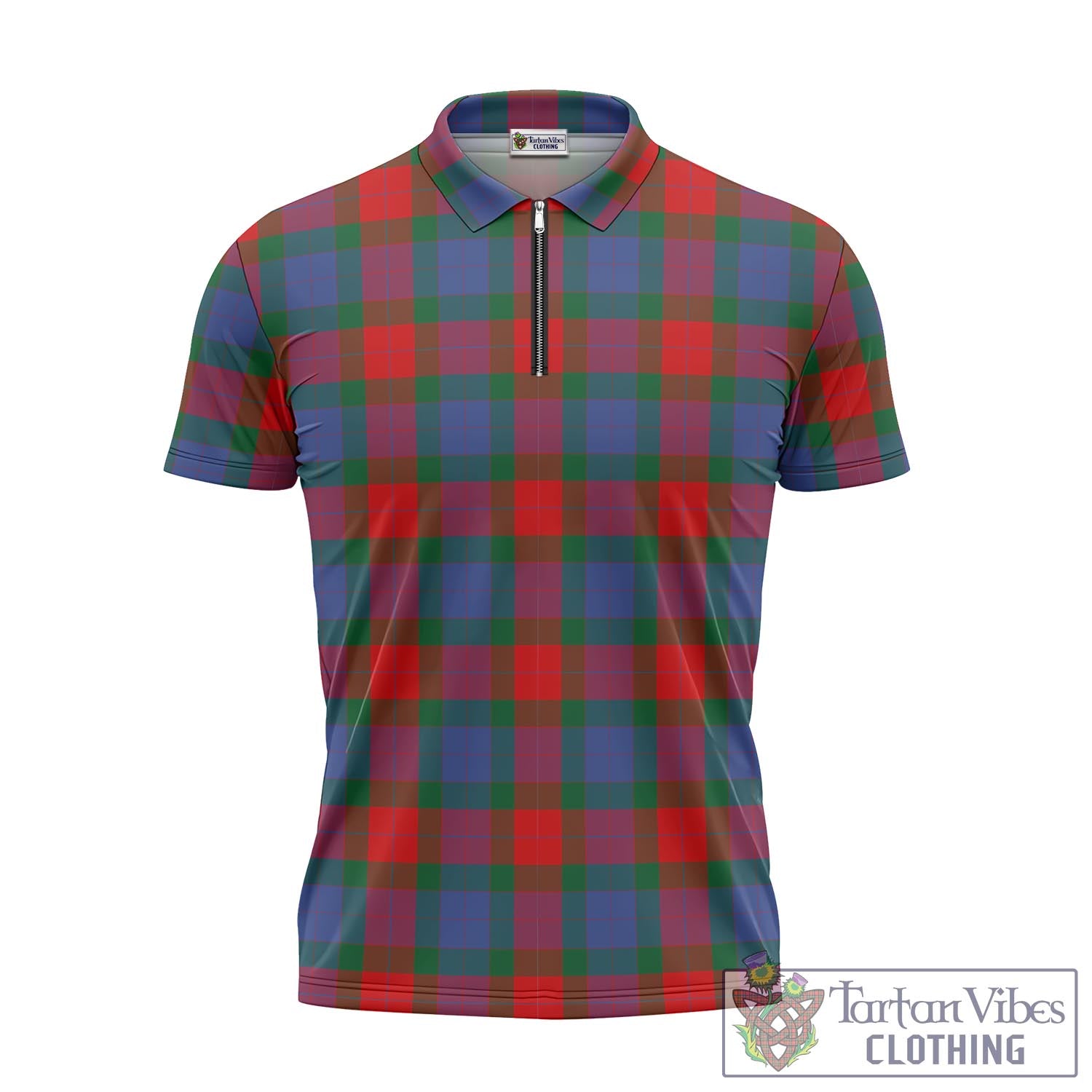 Mar Tartan Zipper Polo Shirt - Tartan Vibes Clothing