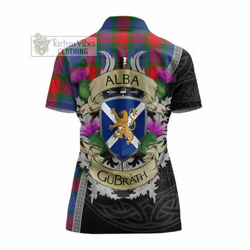 Mar Tartan Family Crest Women's Polo Shirt Lion Rampant Royal Thistle Shield Celtic Inspired - Tartan Vibes Clothing