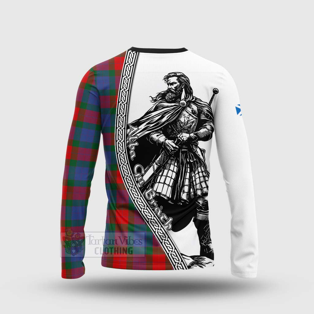 Mar Tartan Clan Crest Long Sleeve T-Shirt with Highlander Warrior Celtic Style - Tartan Vibes Clothing