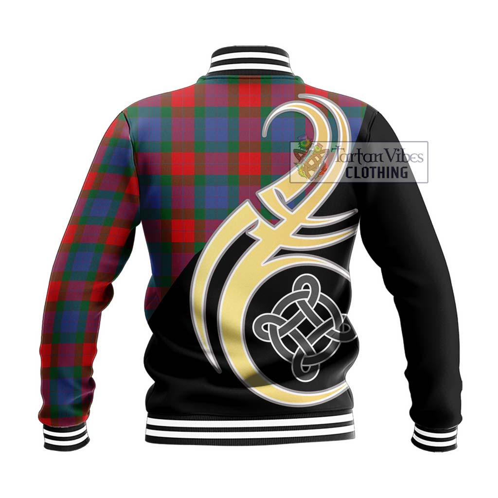Mar Tartan Baseball Jacket with Family Crest and Celtic Symbol Style - Tartan Vibes Clothing