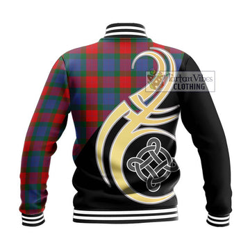 Mar Tartan Baseball Jacket with Family Crest and Celtic Symbol Style - Tartan Vibes Clothing