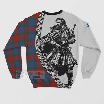 Mar Tartan Clan Crest Sweatshirt with Highlander Warrior Celtic Style - Tartan Vibes Clothing