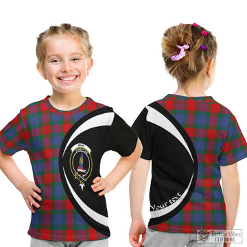 Mar Tartan Kid T-Shirt with Family Crest Circle Style - Tartan Vibes Clothing