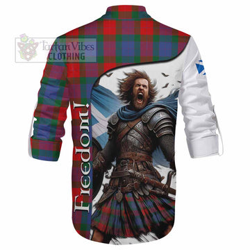 Tartan Vibes Clothing Mar Crest Tartan Ghillie Kilt Shirt Inspired by the Freedom of Scottish Warrior