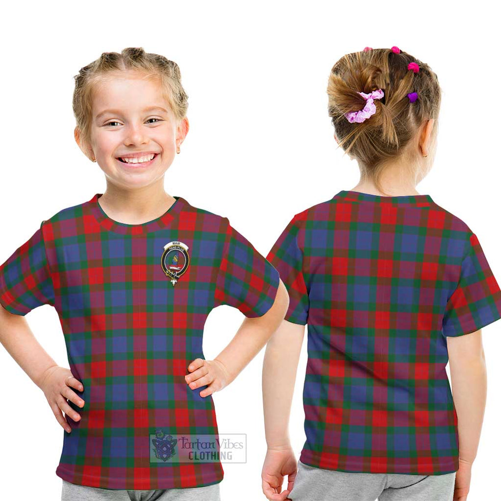 Mar Tartan Kid T-Shirt with Family Crest - Tartan Vibes Clothing