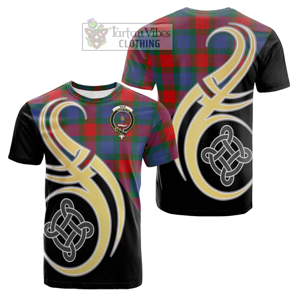 Mar Tartan Cotton T-shirt with Family Crest and Celtic Symbol Style Kid's Shirt - Tartan Vibes Clothing